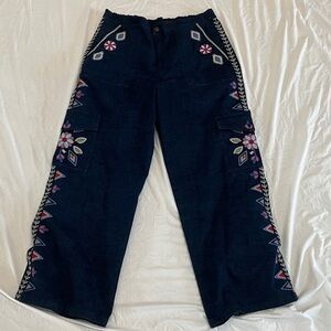 Johnny Was Embroidered Jeans size XL